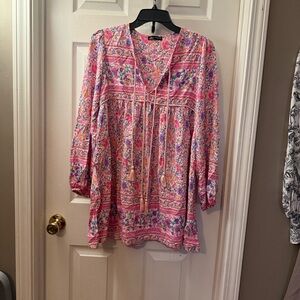 Floral Pink Tunic Top